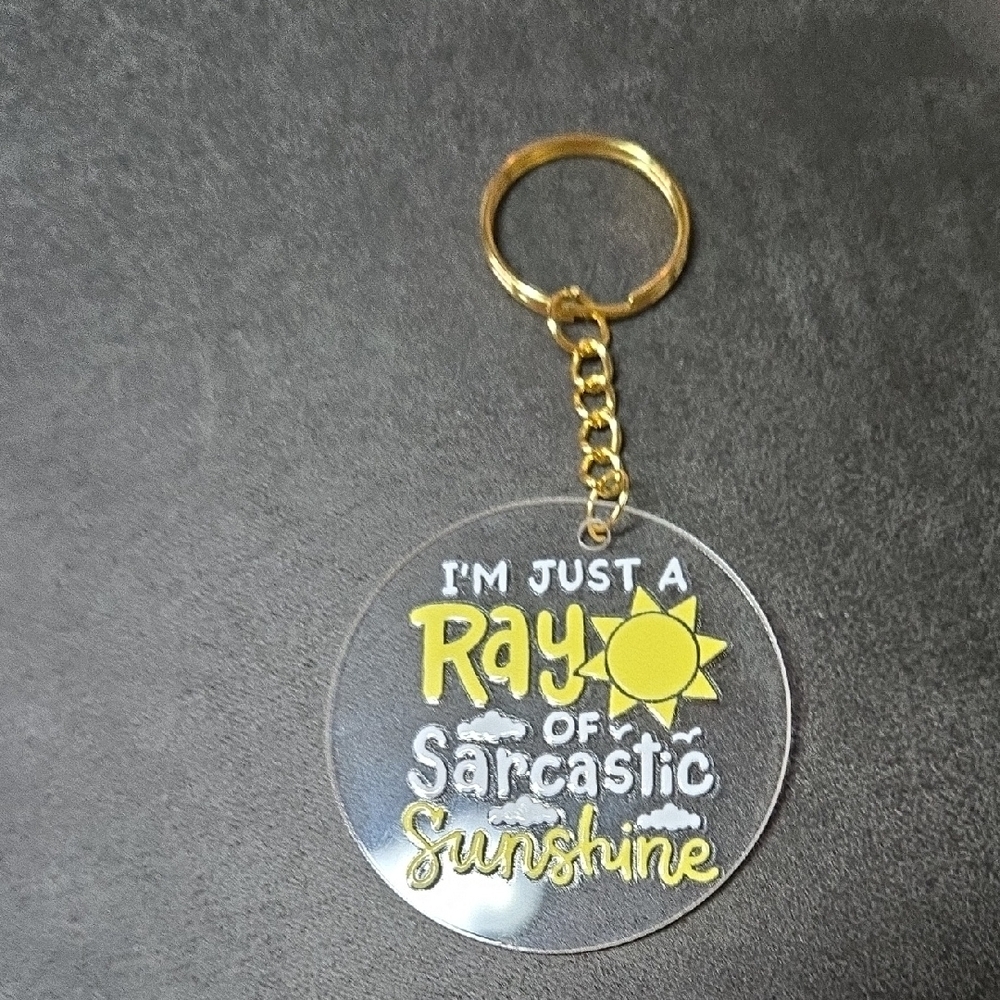 Sarcastic Sunshine Key Holder - Yellow - Picture 4 of 4